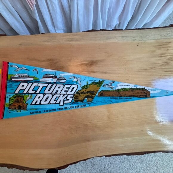 Vintage Picured Rocks Pennant - Picture 1 of 7